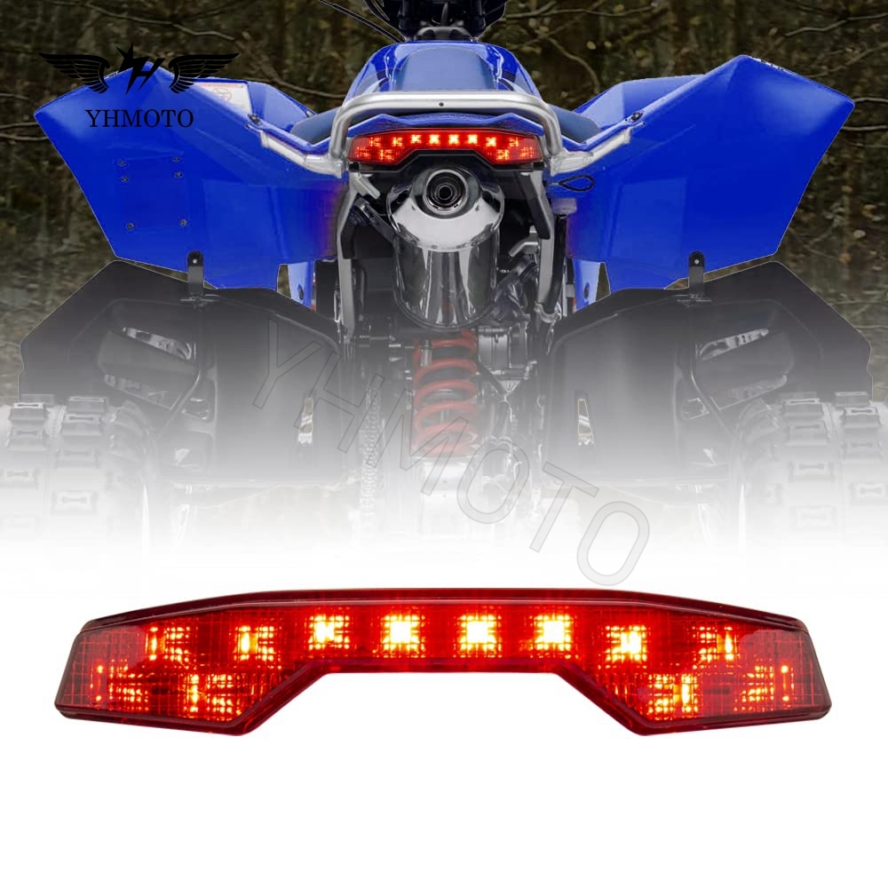Feu Stop Arrière Moto Rouge Pour Suzuki LTR400 / LTR450 Quadsport – Avec Support Plaque Immatriculation