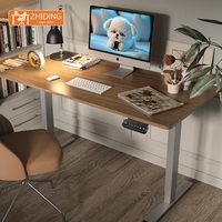 Table élévatrice de bureau moderne électrique à moteur unique et à double colonne réglable avec cadre convertible en métal