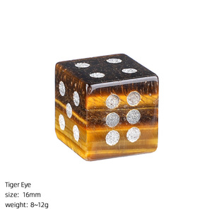 Dado quadrato da 16 mm, 1 pezzo, in ametista naturale, agata e occhio di tigre, con finitura opaca, in <span class=keywords><strong>pietra</strong></span> semipreziosa, per artigianato decorativo - Product Image 5