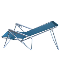 Chaise de plage pliable et portable pour l'extérieur, en métal, pour le camping et la pêche