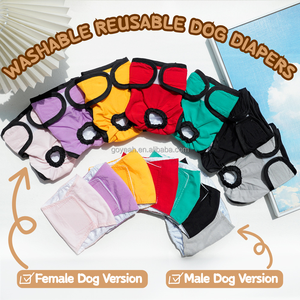 Couches lavables et réutilisables pour chiens : culottes de période pour femelles et bandes de ventre pour mâles - Product Image 2