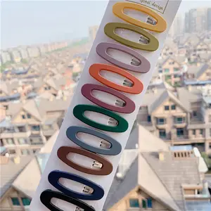 10 unids/set de todo-Partido Morandi horquilla flequillo clip básico coreano horquilla accesorios para el cabello
