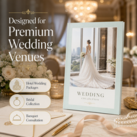 Brochure per Matrimoni e Banchetti in Carta Speciale con Logo/Design Personalizzato, Stampa in Lamina Dorata e Cucitura a Sella