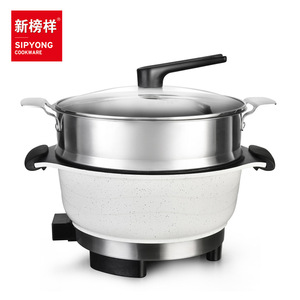 Sipyong Electric Multi Functional Pot 26/28/30/32Cm With Glass Lid For Steaming Cooking - Product Image 2