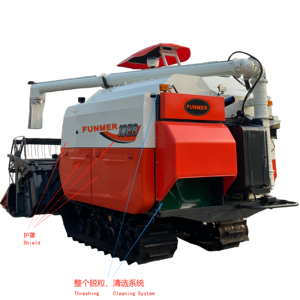 vertical threshing rice and wheat combine harvester 4LZ-6.0 world and kubota model