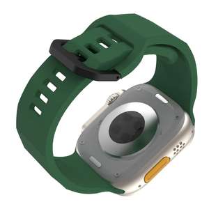 Correa de reloj de silicona con hebilla deportiva ondulada de hierro, compatible con Apple Watch Ultra 9876543210 series SE - Product Image 3