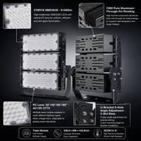 Módulos LED Cuadrados de Aluminio de Alta Calidad, 50000lm, 300W, IP67, Anticorrosión, para Iluminación Deportiva de Canchas de Tenis y Baloncesto