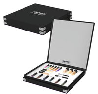 Boîte de rangement de maquillage de luxe personnalisée, kit de maquillage complet, boîte d'emballage avec miroir pour les professionnels, ensemble complet