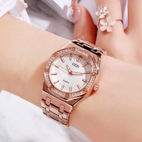 Montre-bracelet élégante en alliage à carreaux, montre à quartz luxueuse et étanche pour femmes