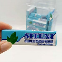 Vente en gros de chewing-gum à la menthe fruitée multicolore super fort et frais, fourré au xylitol, de haute qualité