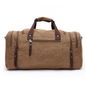 Free Sample Unisex Canvas <b>Holdall</b>,Travel Carry on Duffles Bags Overnight <b>Weekend</b> Weekender Bag for <b>Men</b> and Women - Product Image 2