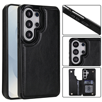 Étui portefeuille pour Samsung Galaxy S26 avec porte-cartes, support intégré, fentes pour cartes, fermoir magnétique, housse en cuir durable