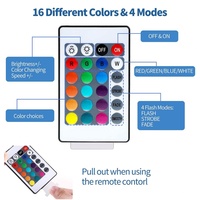 Support de lampe LED 7/16 couleurs, base de lampe 3D illusion, lampe LED acrylique anime, veilleuse avec câble USB et télécommande
