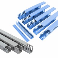 Chemin de câbles fendu gris PVC Trunking Square 40*60 Conduit de câblage d'armoire électrique fendu ignifuge avec trous de forage
