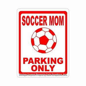 Letrero de Metal de Aluminio con Diseño Divertido y Humorístico de 'Solo Estacionamiento para Mamás de Fútbol, Violadores se Castigarán', para Eventos Deportivos - Product Image 6