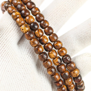 Bracelet de prière en graines de Bodhi, 108 perles rondes en bois de 6x7mm, pour hommes, femmes, couples, bijoux de méditation - Product Image 3