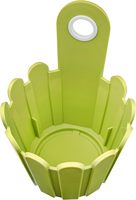 Pot de fleurs rond incassable OdenPeak en plastique, pots suspendus pour plantes sur la balustrade du balcon