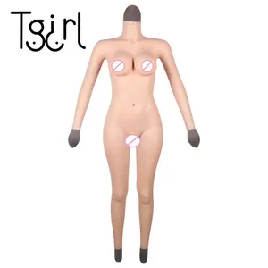 Jóvenes Nena nueva memoria material de silicona Fullbody traje D taza de mama travestismo