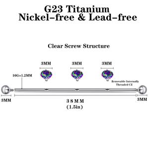 Bijoux Gaby nouveau G23 titanium cz <span class=keywords><strong>industriel</strong></span> barbell fil interne ASTM-F136 <span class=keywords><strong>piercing</strong></span> d'<span class=keywords><strong>oreille</strong></span> bijoux mode <span class=keywords><strong>piercing</strong></span> corporel - Product Image 3