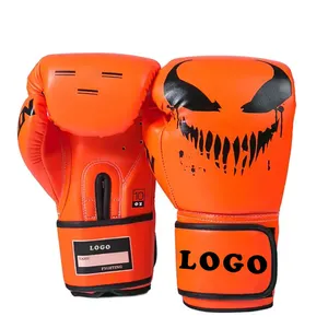Boxing Gloves Professional Custom Logo 10oz 12oz Boxing PU Leather Training Gants De Boxe Winning Boxing Gloves