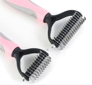 Animali domestici taglierina nodo pelliccia cane toelettatura strumenti di rimozione peli gatto <span class=keywords><strong>per</strong></span> animali domestici pettine spazzola doppia faccia fornitori di prodotti <span class=keywords><strong>per</strong></span> animali domestici - Product Image 4