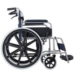 Fauteuil roulant manuel pliant handicapé de haute qualité et bon marché avec cadre en acier pour la physiothérapie pour handicapés - Product Image 5