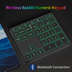 RGB Backlit Numeric Keypad Wireless BT wired tri model Rechargeable Digital Number <b>Keyboard</b> for Accounting - Product Image 3