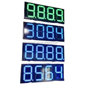 لافتات إعلانية بمحطة بنزين من Bluewin مزودة بإضاءة ليد مع جهاز تحكم عن بعد يعمل بالراديو