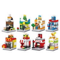 Nano Blocks Streetscape Café-restaurant et Poulet Frit – Ensembles de Briques de Construction Mini Jouets pour Enfants CP1163-CP1170