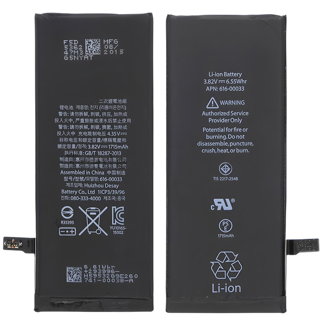 Mobile Phone 1715mah Rear Battery for Iphone 6S Replacement