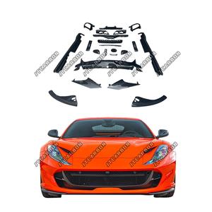 Para Ferrari 812 modificado OEM fibra de carbono seco rodeado pala frontal labio trasero falda lateral Pedal - Product Image 1