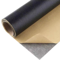 Vente en gros de cuir synthétique auto-adhésif, tissu en cuir artificiel imitation PVC imperméable gaufré, simili cuir décoratif pour chaussures de voiture