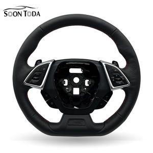 Volant sport personnalisé modifié en cuir PU perforé SOON TODA pour <span class=keywords><strong>Chevrolet</strong></span> <span class=keywords><strong>Corvette</strong></span> C7 Camaro SS ZL1 2014-2018 - Product Image 1