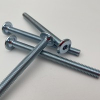 Hex Socket Large Flat Head Confirmat Screw Zinc Plated Carbon Steel Furniture Cabinet Connecting Screw