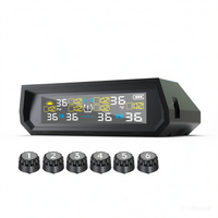 Solar TPMS 6-Rad-Reifendruckkontrollsystem mit externen Sensoren für LKW und Wohnmobile, Typ-C-Ladung, Echtzeit-Alarm, 9,9 Bar