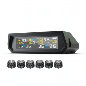 Sistema de Monitoreo de <span class=keywords><strong>Presión</strong></span> de Neumáticos TPMS Solar de 6 Ruedas con Sensor Externo para Camiones y Autocaravanas, Carga Tipo C, Alarma en Tiempo Real, 9.9 Bar - Product Image 2
