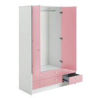 Armoire pour enfants moderne et minimaliste FSC CE EN71 CARB P2 EN 1727 avec 2 portes, 4 tiroirs et 4 compartiments pour la chambre d'enfant