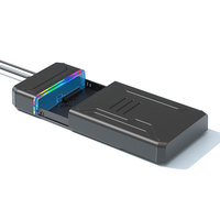 Boîtiers de disques durs mobiles haute vitesse OEM 6 Gbit/s 3,5 pouces Type-C avec lumière LED pour SSD et HDD – Vente en gros