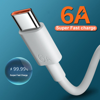 Câble de données USB Type-C à charge rapide 6A, câble Micro V8 pour Huawei Xiaomi Android, chargeur d'origine avec CE - Charge ultra rapide