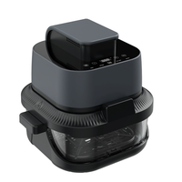 OEM Freidora de Aire y Horno de 1500W con Contenedor Visible de Vidrio de 5.5L/6.5L Intercambiable, Portátil, Desmontable, Ahorra Espacio, Moderna, Táctil, para el Hogar