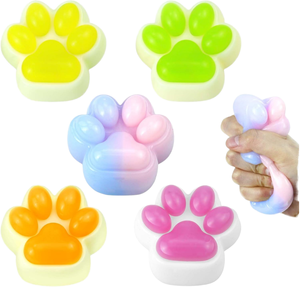 Giocattoli Antistress a Forma di Zampa di Gatto per Bambini 2-4 Anni, Unisex, Morbidi <span class=keywords><strong>e</strong></span> Appiccicosi in Lattice per <span class=keywords><strong>Autismo</strong></span> <span class=keywords><strong>e</strong></span> Riduzione dello Stress - Product Image 1