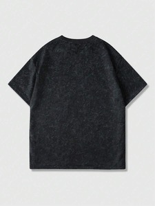 Camiseta informal versátil de manga corta con cuello redondo y estampado para hombre, disponible en fábrica, personalización disponible, F10 - Product Image 2
