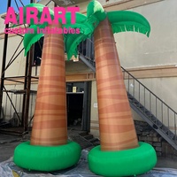 Palmier gonflable, grand cocotier, ornement de scène, plantes géantes d'olivier avec éclairage led
