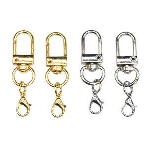 Boucle en alliage de zinc en forme de U avec fermoir mousqueton, connecteur de porte-clés pour la fabrication de bijoux, accessoires de bricolage, couleur or et argent - Product Image 1