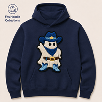 Écussons chenille personnalisés avec logo, style cowboy, grands badges brodés pour marques de vêtements, solution OEM ODM tout-en-un en gros