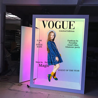 En gros Personnalisé Led Lumière Magazine Photo Booth Boîte Fond Prop Rgb 360 Degrés Led Éclairage Arrière-plans