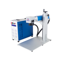 Mesin Pengukir Laser Mini DINKUM Grosir Tipe Terpisah Auto Focus Fiber Laser Marking Machine 0.001mm Akurasi Tinggi Berpendingin Udara