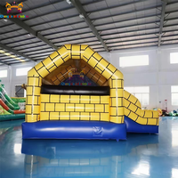 Château gonflable combiné avec trampolines |   Matériau PVC 0,55 mm |   Usage commercial |   Installation facile |   Taille et couleur personnalisables |