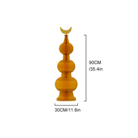 Décorations de l'Aïd Ramadan 2026 : Grand ensemble d'ornements pliables en papier 3D pour centre de table |   Mosquée Étoile de Lune Éco-responsable