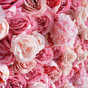 DKB artificiel décoratif 8ft x 8ft retrousser la toile de fond de panneau mural floral de fleur de soie - Product Image 3